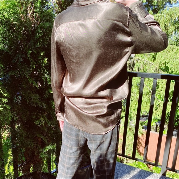 Zara Silk Formal Button Down Shirt - Picture 2 of 4